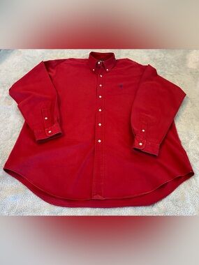 Men’s Ralph Lauren Blake Brand Button-Down Shirt - Red Size XL 100% Cotton